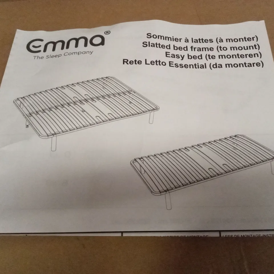 BRAND NEW BOXED EMMA SLATTED FRAME - 135 x 190 DOUBLE (1 BOX)
