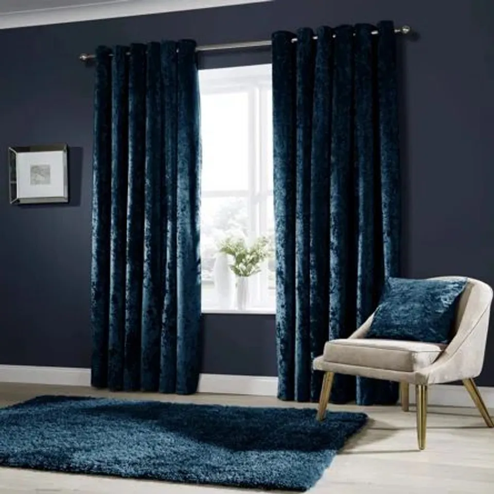 BAGGED BLACKOUT EYELET CURTAIN PAIR 