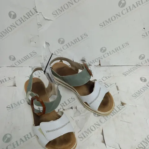 RIEKER BUCKLE WEDGE SANDAL MINT SIZE 6
