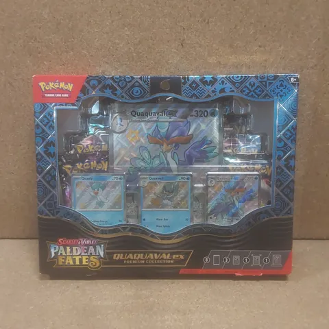 BOXED POKEMON SCARLET & VIOLET PALDEAN FATES QUAQUAVALEX PREMIUM COLLECTION