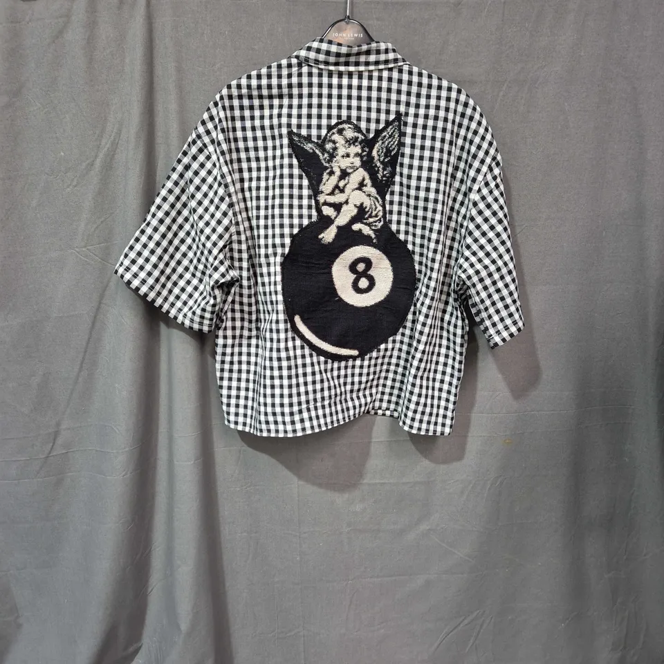 UK M VENDETTA CHECK SHIRT – BLACK & WHITE GINGHAM