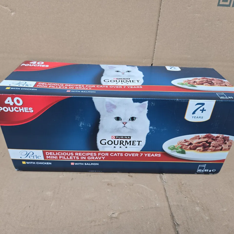 BOXED PERLE SENIOR 7+ MINI FILLETS IN GRAVY WET CAT FOOD 40X85G