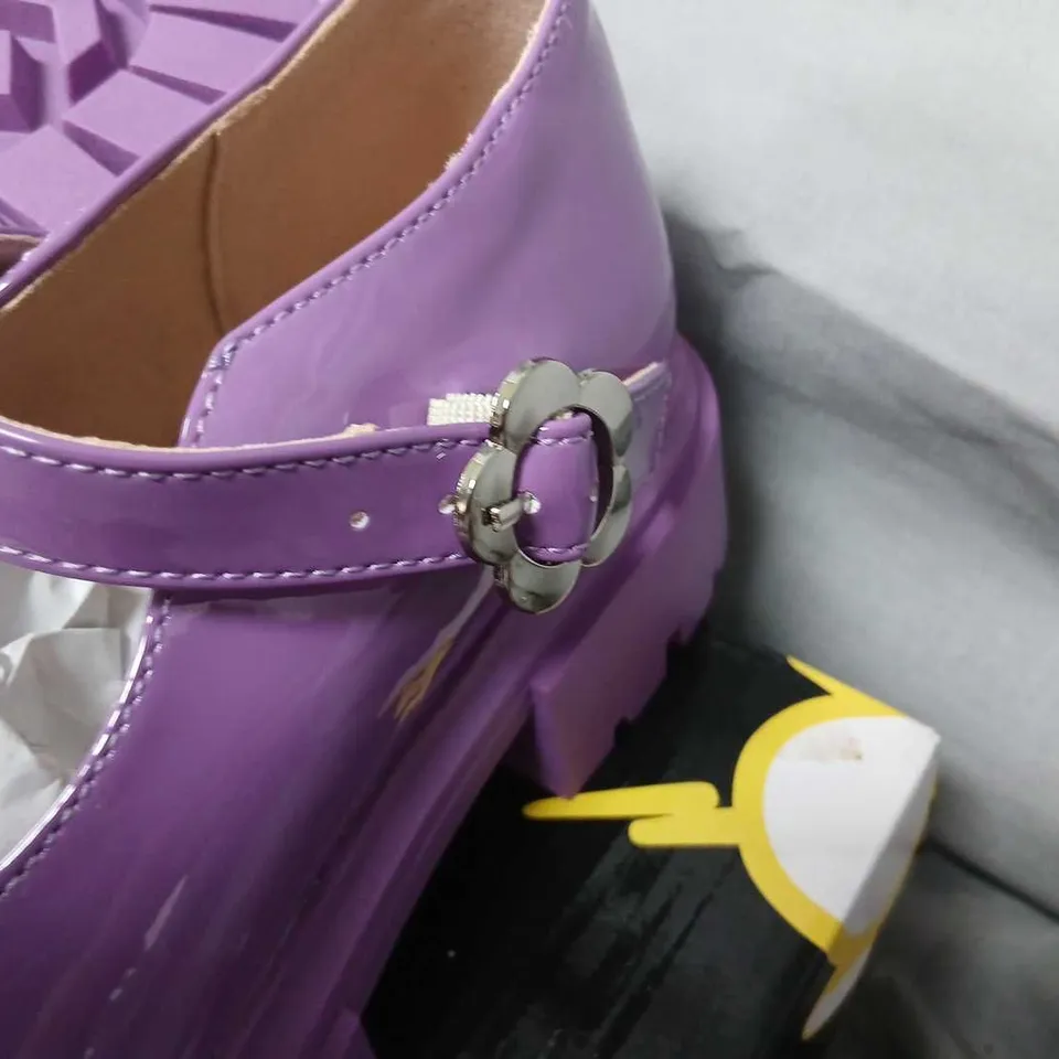 TELETUBBIES X KOI KIDZ TINKY WINKY PURPLE PATENT MARY JANE SHOES, UK SIZE 1