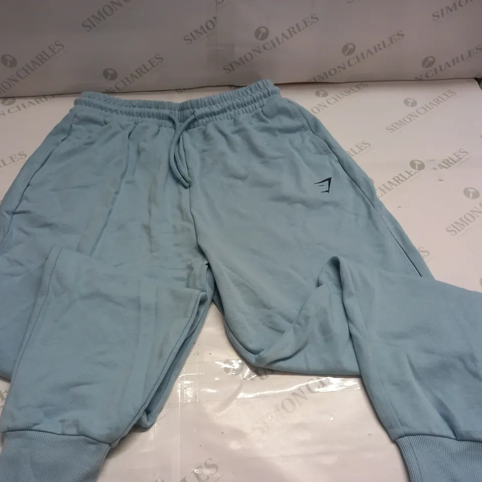 GYMSHARK LIGHT BLUE JOGGERS - M