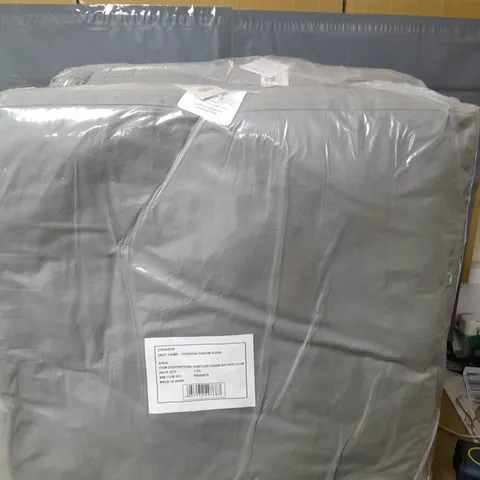 LOT OF 2 PLAIN FLOOR CUSHION - GREY - 55 X 55 X 15CM
