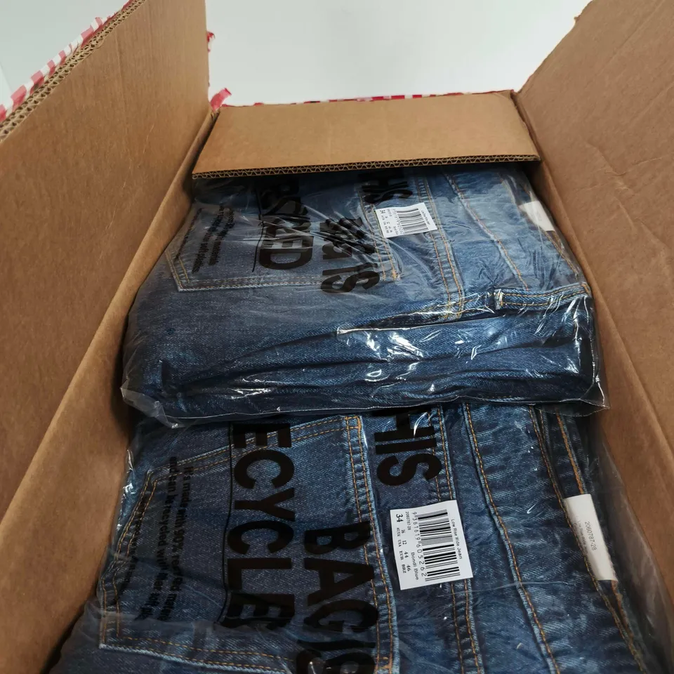BOX OF 11 LOW RISE WIDE JEANS BONDI BLUE SIZE 16