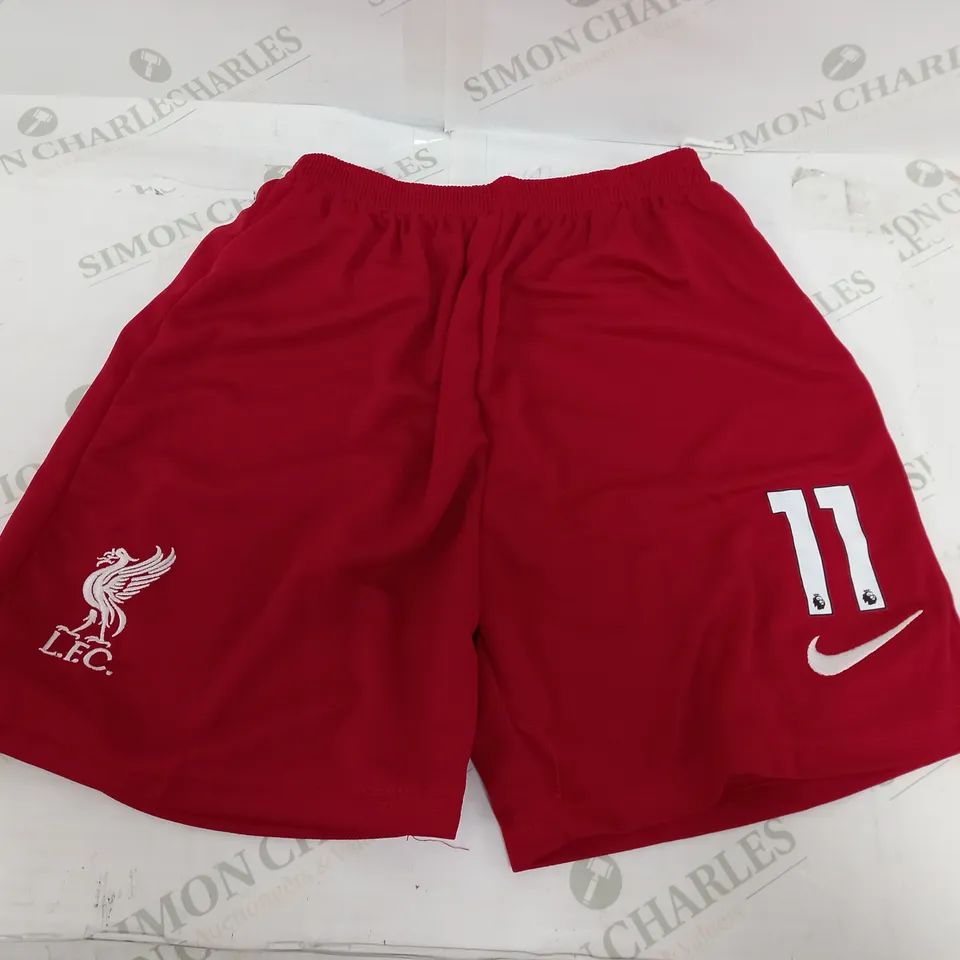 NIKE LIVERPOOL HOME SHIRT AND SHORTS - '11 NYLA' - SIZE 28