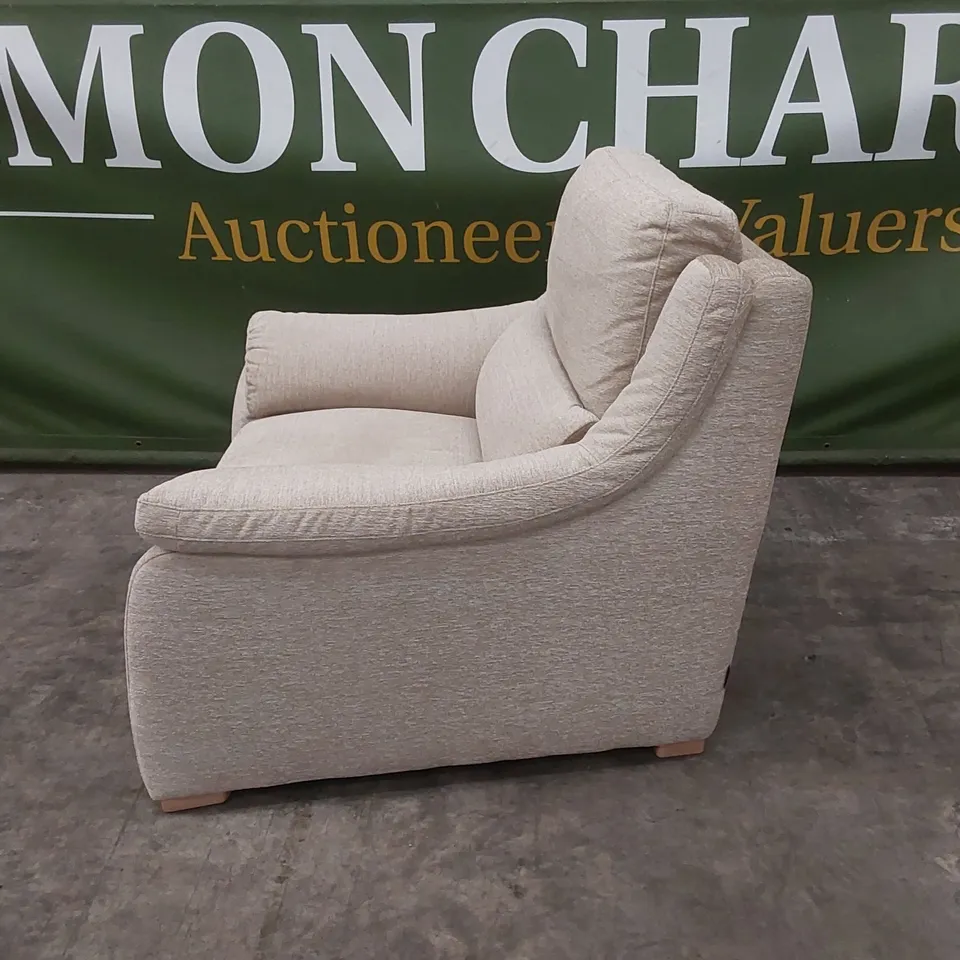QUALITY DESIGNER ITALIAN MADE DEGANO SLIM FABRIC ARMCHAIR - SAND
