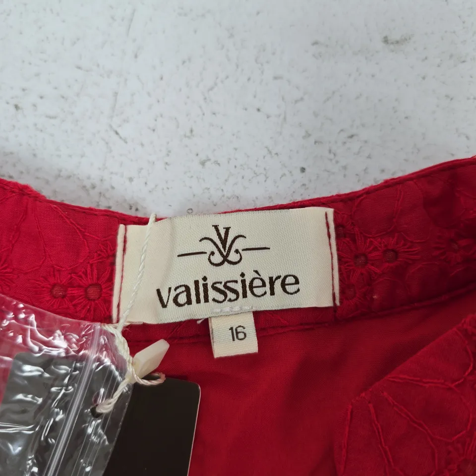 VALISSIÉRE RED LACE DRESS – UK SIZE 16