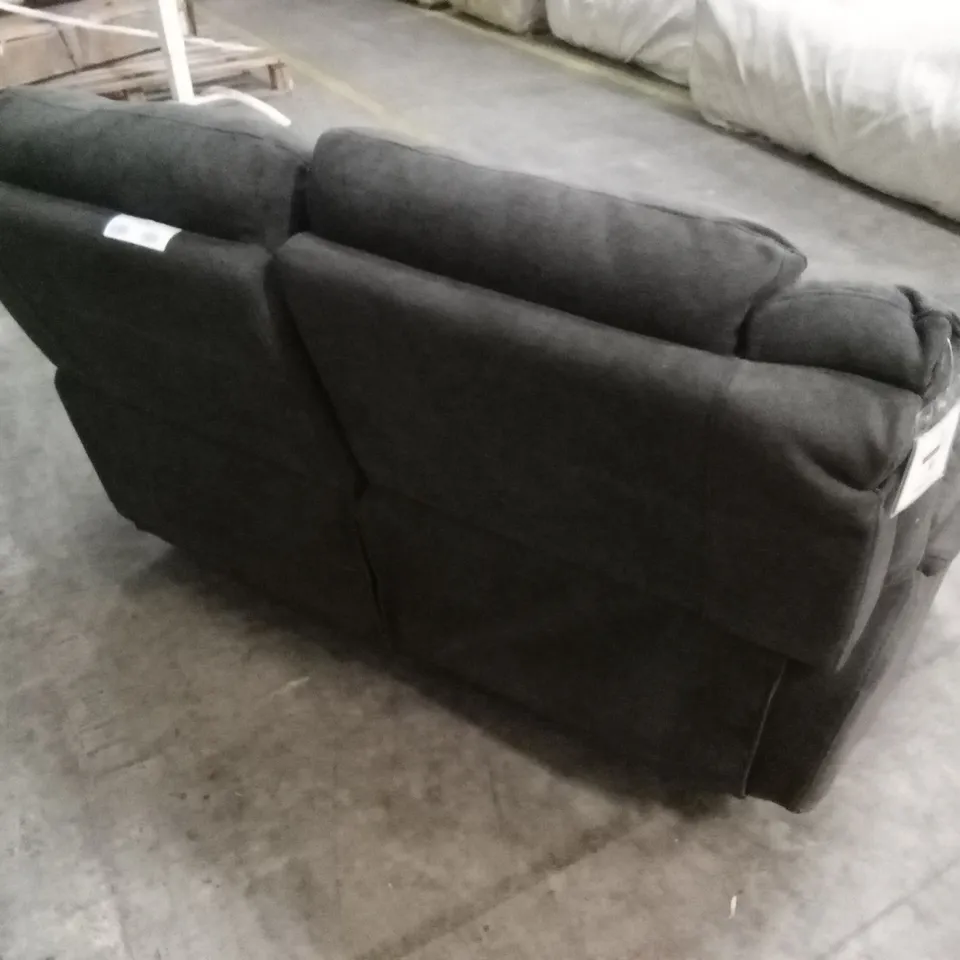 ALBION FABRIC 2 SEATER HIGH BACK MANUAL RECLINER SOFA - CHARCOAL RRP £579