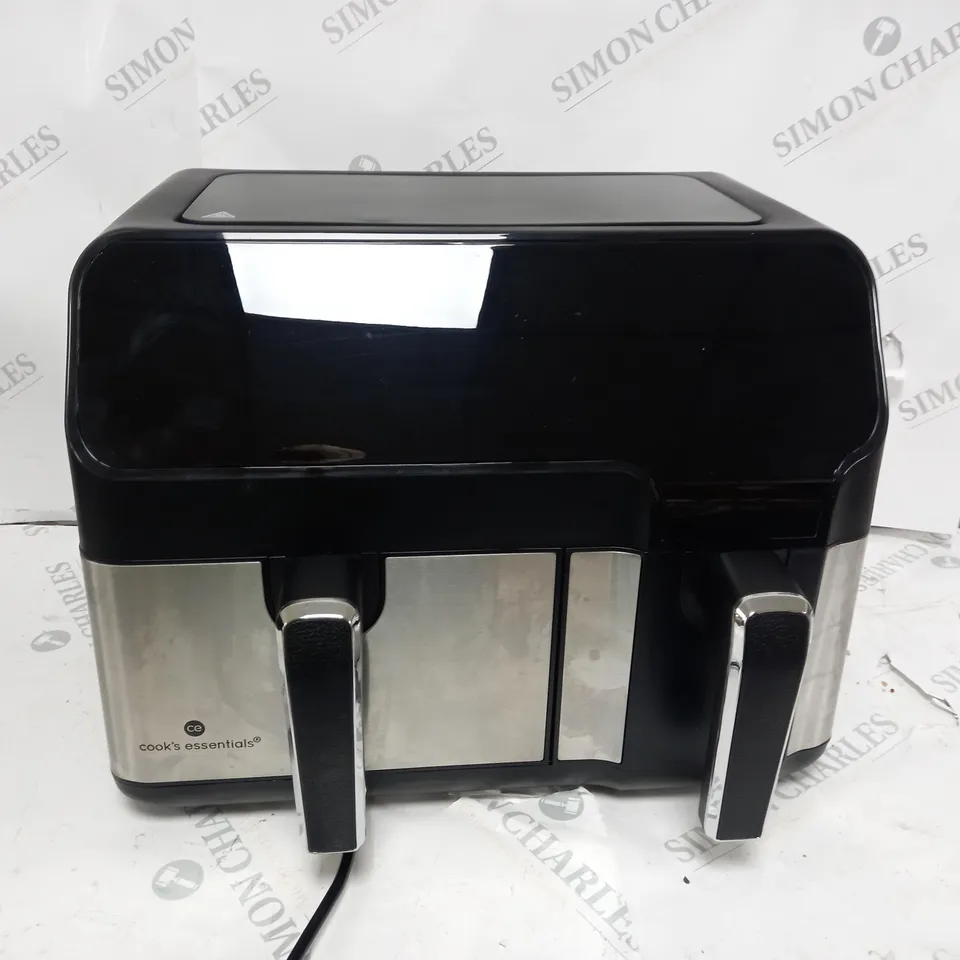 COOK'S ESSENTIALS 7.7L DUAL AIR FRYER, BLACK