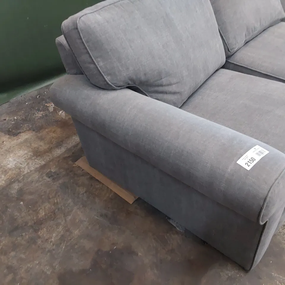 QUALITY BRITISH DESIGNER LOUNGE Co. TWO SEATER SOFA GREY FABRIC 