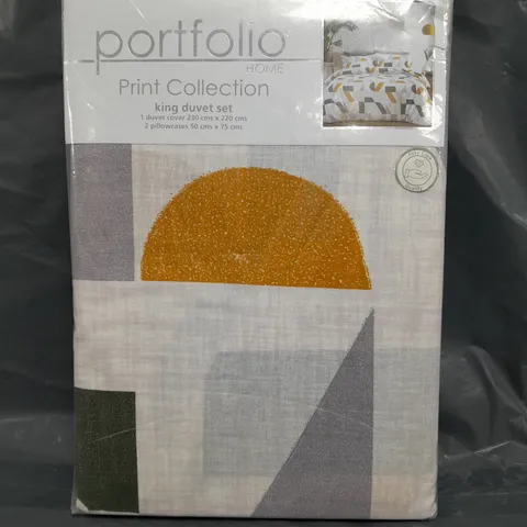 SEALED PORTFOLIO HOME PRINT COLLECTION MELBOURNE KING DUVET SET - MULTI