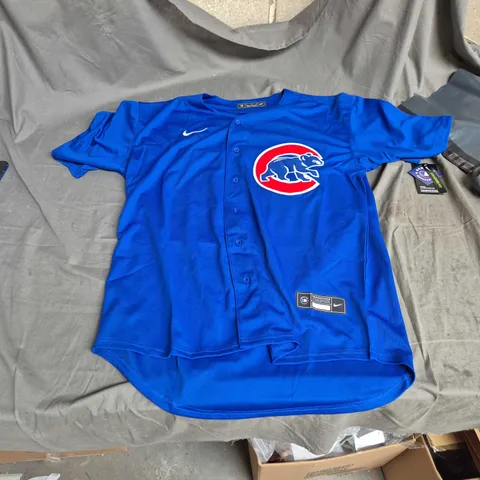 NIKE CUBS BASEBALL JERSEY – ROYAL BLUE, UK 44-46 (XL) MADE IN INDONESIA