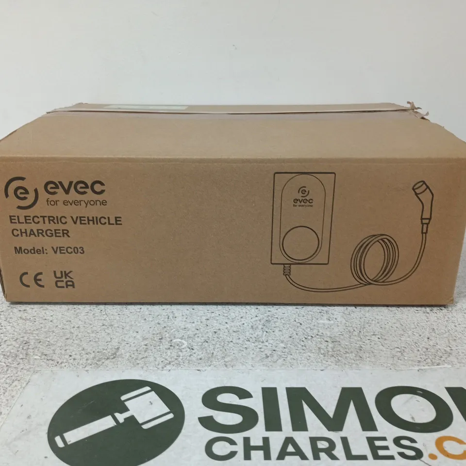 EVEC ELECTRIC VEHICLE CHARGER – MODEL VEC01/02/03/04 – BOXED