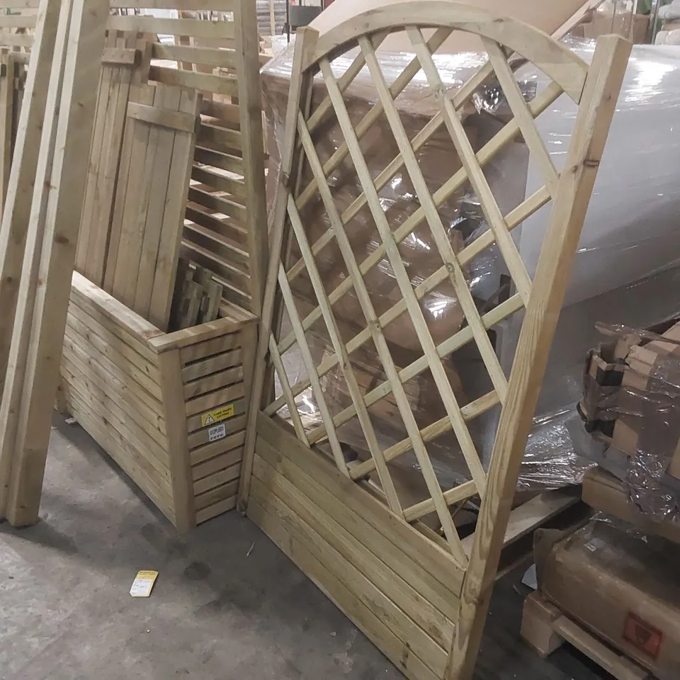 PAIR OF ROWLINSON WOODEN GARDEN PLANTERS -