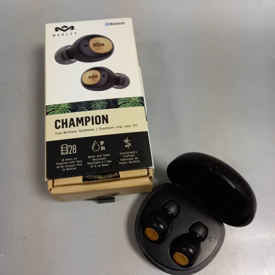 BOXED MARLEY CHAMPION TRUE WIRELESS EARPHONES 