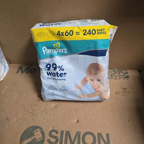PAMPERS BABY WIPES 240 WIPES (4 X 60)