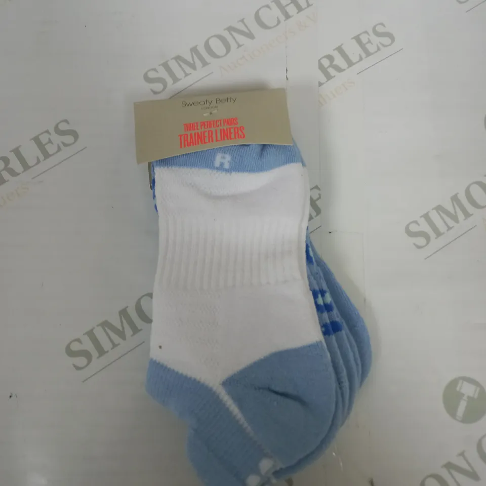 SWEATY BETTY WORKOUT TRAINER SOCKS SIZE 2-5 - X3