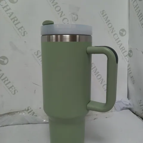 UNBRANDED INSULATED METAL TRAVEL TUMBLER IN GREEN