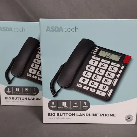 LOT OF 10 BRAND NEW BOXED BIG BUTTON LANDLINE PHONES