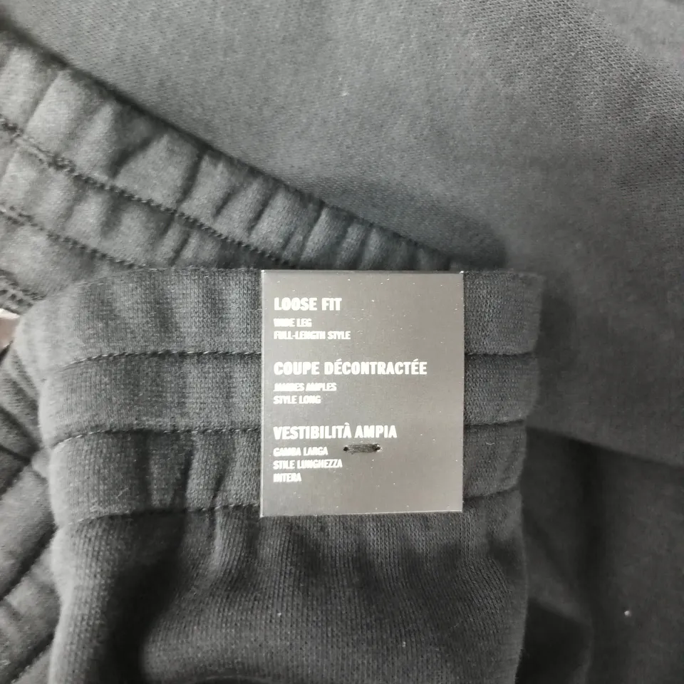 ADIDAS MEN'S BLACK JOGGERS – LOOSE FIT, FULL-LENGTH – UK XL (US XL)