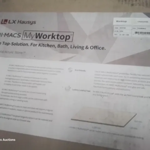 PALLET OF APPROXIMATELY 15 BOXED HI-MACS KITCHEN WORKTOPS 2200 × 620 × 20mm