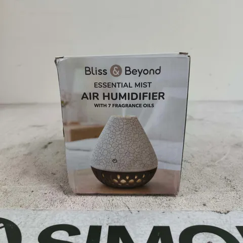 BLISS & BEYOND ESSENTIAL MIST AIR HUMIDIFIER WITH 7 FRAGRANCE OILS