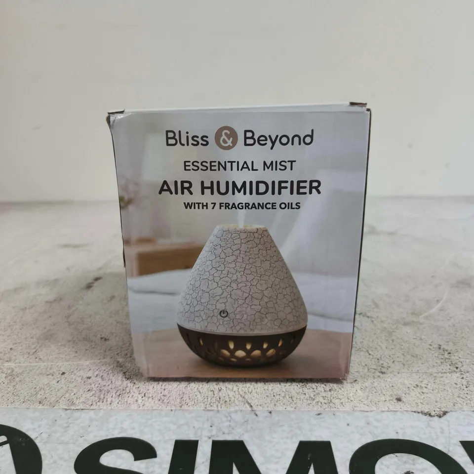 BLISS & BEYOND ESSENTIAL MIST AIR HUMIDIFIER WITH 7 FRAGRANCE OILS
