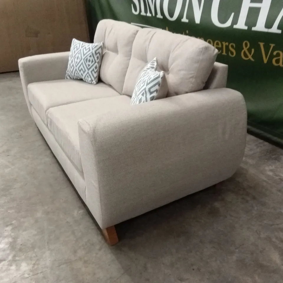 PRENT FABRIC 2 SEATER SOFA - NATURAL RRP £749
