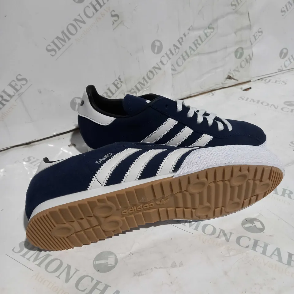 ADIDAS NAVY & BLUE SAMBA TRAINERS - UK SIZE 8