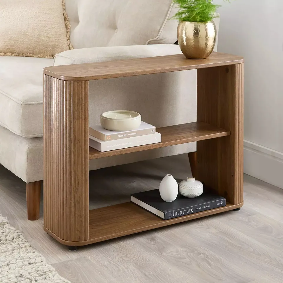 CARINA SOFA SIDE TABLE - MID OAK - COLLECTION ONLY