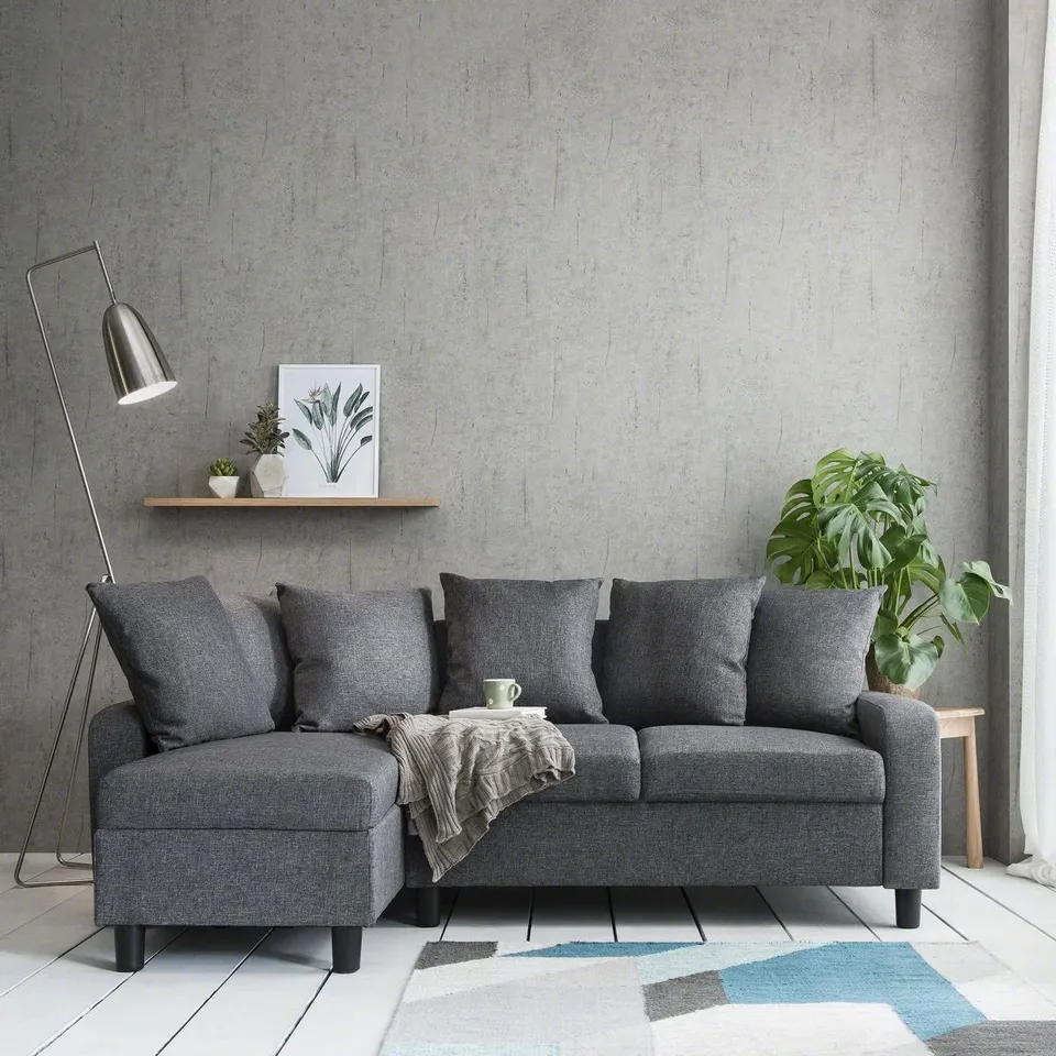 BOXED MITZI 2-PIECE VELVET CORNER SECTIONAL (2 BOXES)