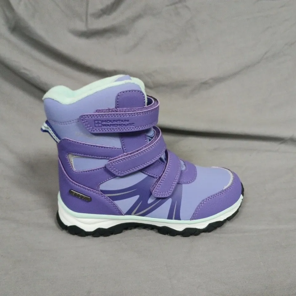 MOUNTAIN WAREHOUSE SLOPE SOFTSHELL KIDS' ADAPTIVE WATERPROOF SNOW BOOTS – PURPLE