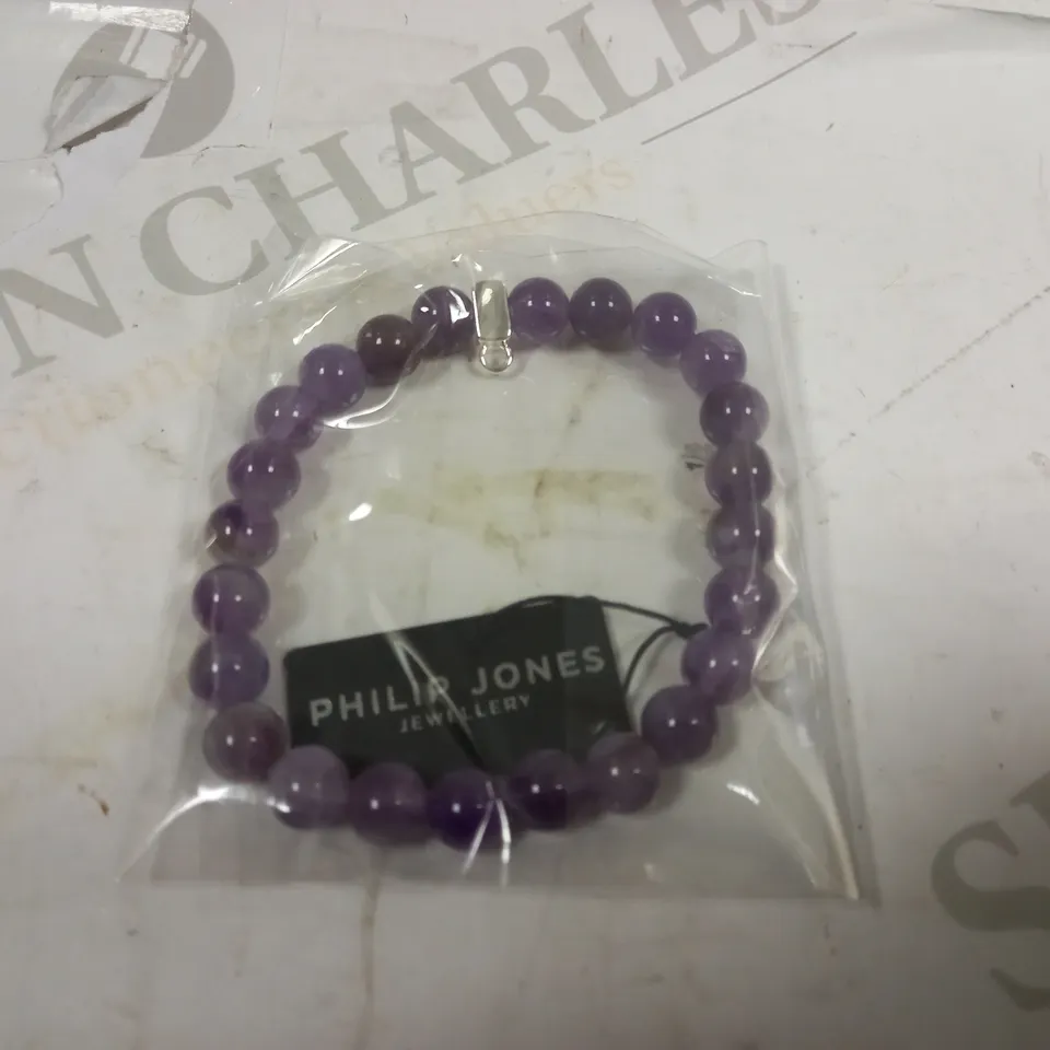PHILIP JONES JEWELLERY PURPLE PEARL NECKLACE 