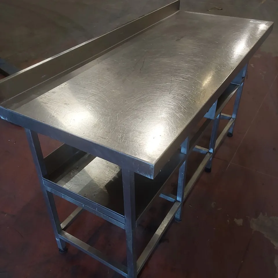 COMMERCIAL STAINLESS STEEL KITCHEN PREP COUNTER 