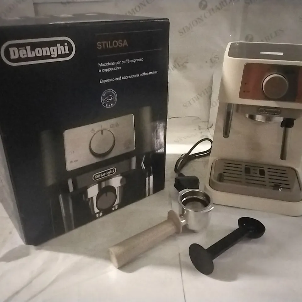 BOXED DELONGHI STILOSA ESPRESSO AND CAPPUCCINO COFFEE MAKER 