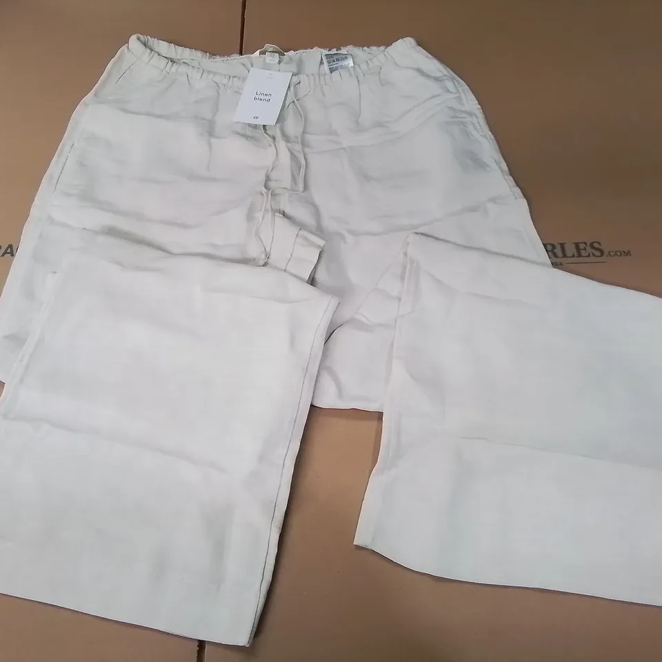 H&M LINEN BLEND TROUSERS - EUR M