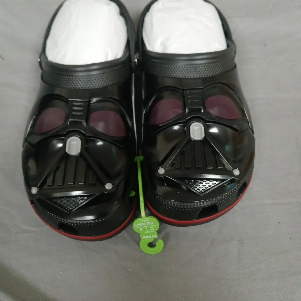 CROCS STAR WARS DARTH VADER CLOGS – UK 10 (EU 45-46) BLACK WITH RED TRIM