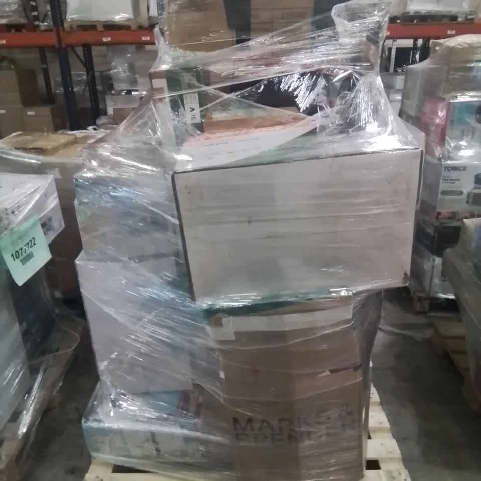 PALLET OF APPROXIMATELY 26 UNPROCESSED RAW RETURN HOUSEHOLD AND ELECTRICAL GOODS TO INCLUDE;