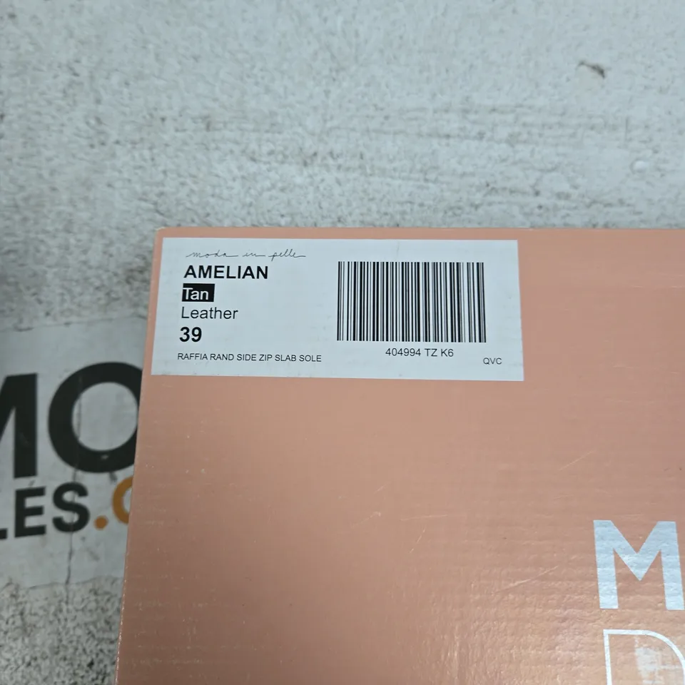 MODA IN PELLE AMELIAN TAN LEATHER TRAINERS – UK 6 (EU 39)