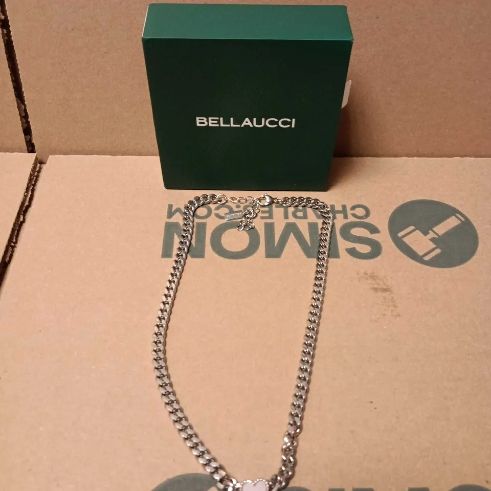 BELLAUCCI HEART PENDANT NECKLACE – SILVER-TONE CHAIN