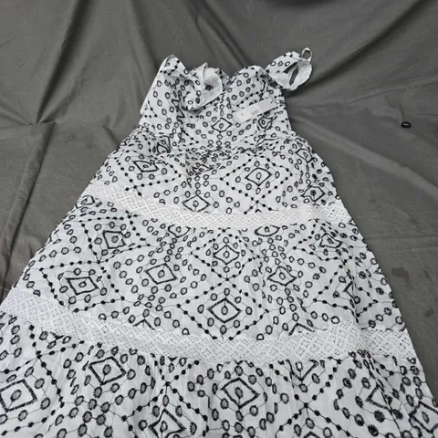 ROMAN BRODERIE STRAPPY MID DRESS - 12