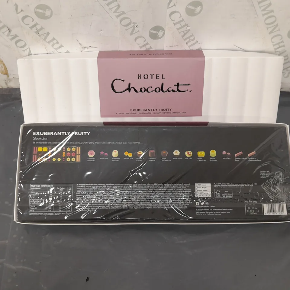 2 HOTEL CHOCOLAT EXUBERANTLY FRUITY SLEEKSTER  345g 