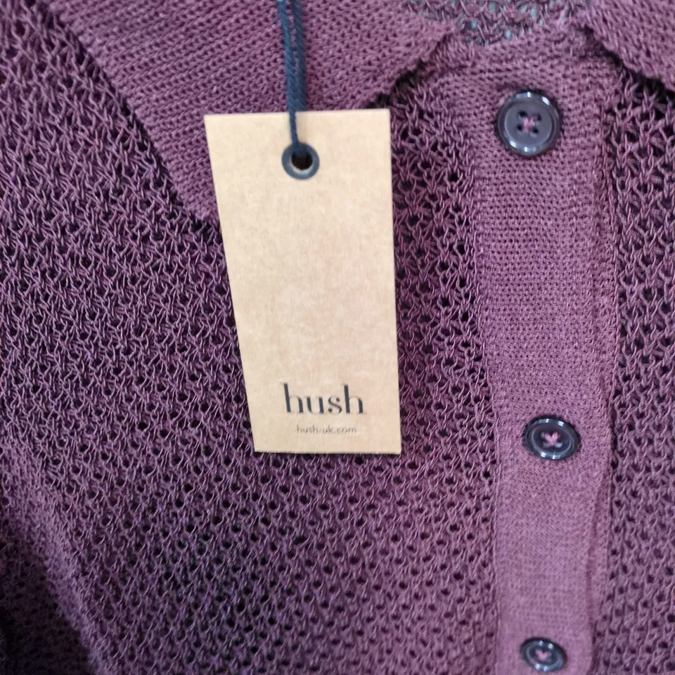 HUSH INTEREST STITCH KNITTED TOP – FUDGE BROWN – UK M