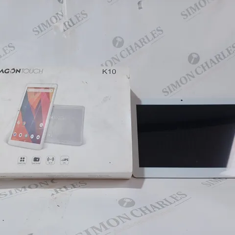 BOXED DRAGON TOUCH K10 TABLET IN WHITE