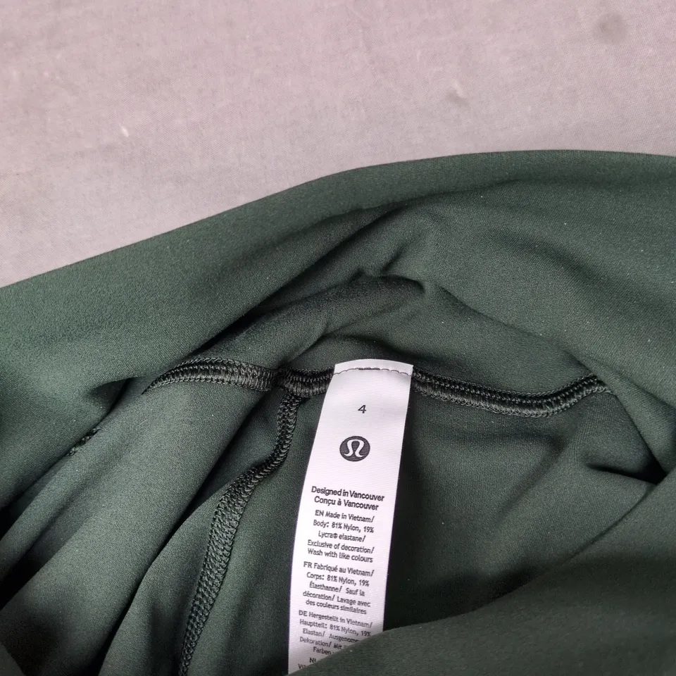 LULULEMON AILGN PANT 25" HIGH RISE GREEN SIZE 4 WITH TAGS