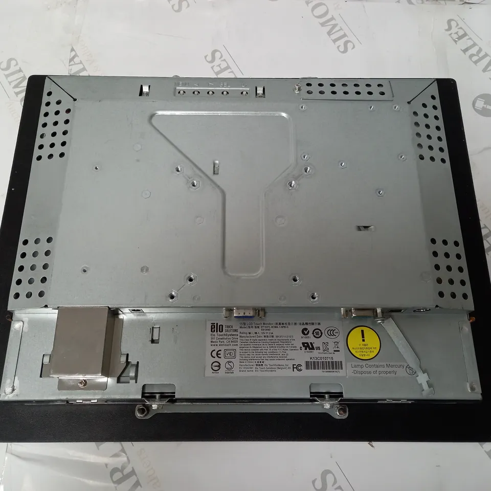 ELO TOUCHSYSTEMS 15" TOUCHSCREEN MONITOR ET1537L