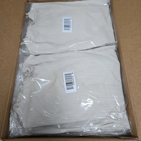 APPROXIMATELY 20 DENIM & CO RIBBED LONG SLEEVE TOP BEIGE IN VARIOUS SIZES