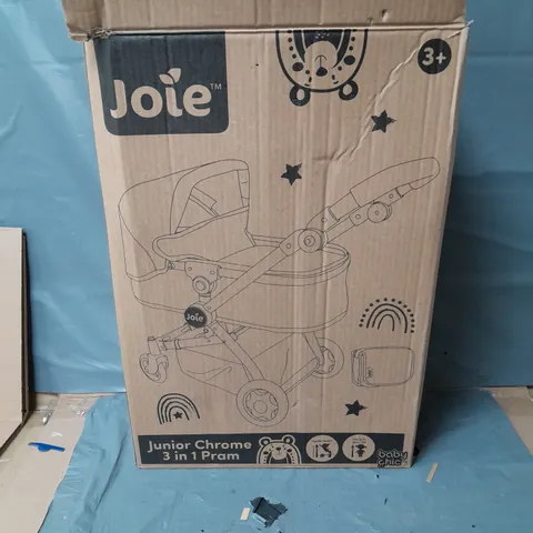 BOXED JOIE JUNIOR CHROME 3 IN 1 PRAM 